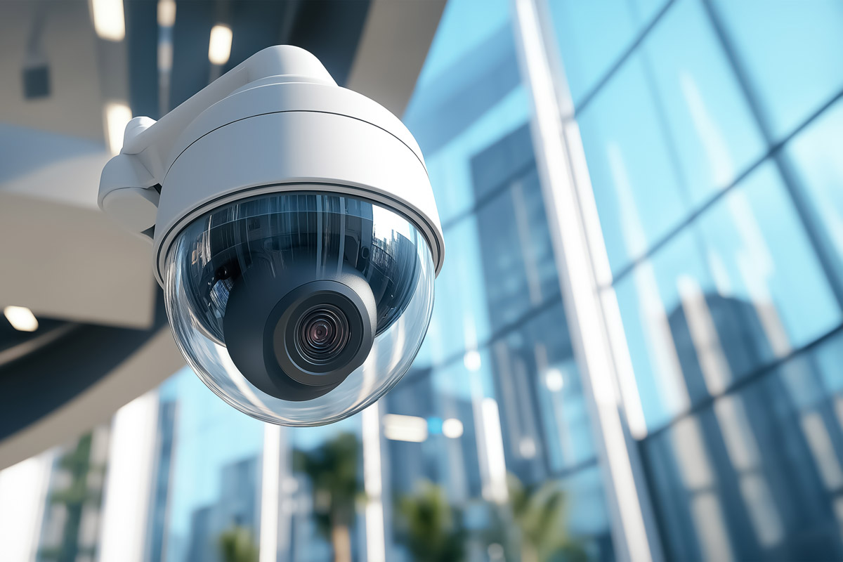 An interior dome CCTV camera.